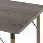 Mesa De Jantar 120x80cm Pes De Madeira Madri Ebano Pes Natural