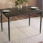 Mesa De Jantar 120x80cm Pes De Madeira Madri Preto Pes Preto