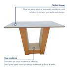 Mesa De Jantar 120x80cm Tampo Mdf Apogeu  Amêndoa Clean/off W