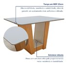 Mesa De Jantar 120x80cm Tampo Mdf Apogeu  Amêndoa Clean/off W