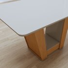 Mesa De Jantar 120x80cm Tampo Mdf Apogeu  Amêndoa Clean/off W