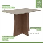 Mesa De Jantar 120x80cm Tampo Mdf Celebrare Móveis Lopas Imbu