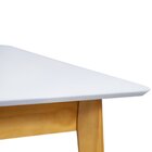 Mesa De Jantar 120x80cm Tampo Mdf Laca Dallas Branco/nozes