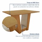 Mesa De Jantar 120x80cm Tampo Mdf No Glass Apogeu Amêndoa/off