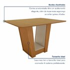 Mesa De Jantar 120x80cm Tampo Mdf No Glass Apogeu Amêndoa/off
