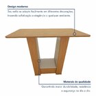 Mesa De Jantar 120x80cm Tampo Mdf No Glass Apogeu Amêndoa/off