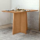 Mesa De Jantar 120x80cm Tampo Mdf No Glass Celebrare Amêndoa