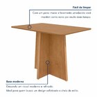 Mesa De Jantar 120x80cm Tampo Mdf No Glass Celebrare Amêndoa