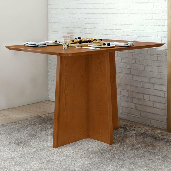 Mesa De Jantar 120x80cm Tampo Mdf No Glass Celebrare Frassino