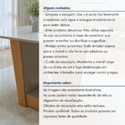 Mesa De Jantar 120x80cm Tampo Mdf/vidro Apogeu  Amêndoa Clean