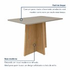 Mesa De Jantar 120x80cm Tampo Mdf/vidro Celebrare  Amêndoa Cl