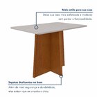 Mesa De Jantar 120x80cm Tampo Mdf/vidro Celebrare Frassino/of