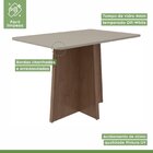 Mesa De Jantar 120x80cm Tampo Mdf/vidro Celebrare Móveis Lopa