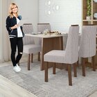 Mesa De Jantar 120x80cm Tampo Mdf/vidro Celebrare Móveis Lopa