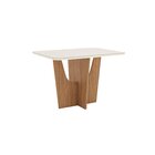 Mesa De Jantar 120x80cm Tampo Vidro/mdf Canto Arredondado Vér