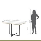 Mesa De Jantar 120x90cm Tampo Mdf/vidro Berlim Mais Acessório