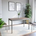 Mesa De Jantar 125x75x60cm São Paulo Estanho/ Mdf Nogál Malaga