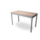 Mesa De Jantar 125x75x60cm São Paulo Estanho/ Mdf Nogál Malaga