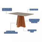 Mesa De Jantar 130x80cm Patricia Cimol