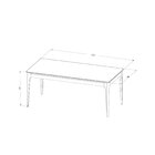 Mesa De Jantar 135cm Com Base Em Madeira Natural E Tampo De V