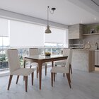 Mesa De Jantar 135cm Com Base Em Madeira Natural E Tampo De V