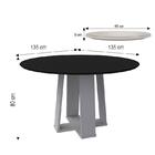 Mesa De Jantar 135cm Com Tampo Giratório E 6 Cadeiras Isabela