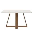 Mesa De Jantar 135cm Retangular Avena Canella/off White Fosco