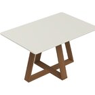 Mesa De Jantar 135cm Retangular Avena Canella/off White Fosco