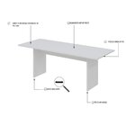 Mesa De Jantar 135cmx80xcm74cm 2,5cm Branco