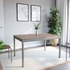 Mesa De Jantar 135x75x90cm São Paulo Estanho/ Mdf Nogál Malaga