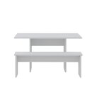 Mesa De Jantar 135x80x74cm 2,5cm Com 1 Banco Essence Branco