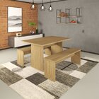 Mesa De Jantar 135x80x74cm 2,5cm Com 1 Banco Essence Vermont