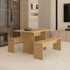 Mesa De Jantar 135x80x74cm 2,5cm Com 1 Banco Essence Vermont