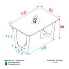 Mesa De Jantar 136cm Multimóveis Cr50048