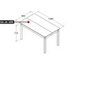 Mesa De Jantar 136x80cm Ja-225 Diamond Diamond