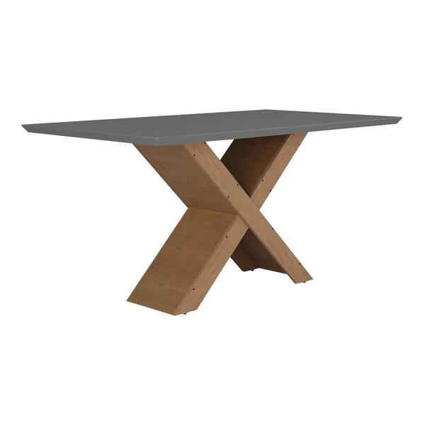 Mesa De Jantar 160 Cm Lisboa Multimóveis Ex2002 Madeirada/gra