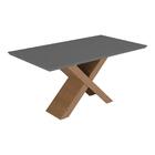 Mesa De Jantar 160 Cm Lisboa Multimóveis Ex2002 Madeirada/gra
