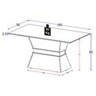 Mesa De Jantar 160 Cm Oslo Multimóveis Ex2003 Off White/madei