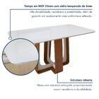 Mesa De Jantar 160 X 78 X 80 Cm Tampo Com Vidro Sintonia Fras