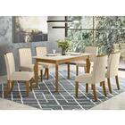 Mesa De Jantar 160cm 6 Cadeiras Tauá Nature Off White Marrom
