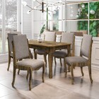 Mesa De Jantar 160cm Com 6 Cadeiras Ônix Amadeirado/pena Cara