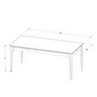 Mesa De Jantar 160cm Com Base De Madeira Natural E Tampo De V