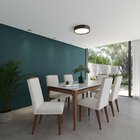 Mesa De Jantar 160cm Com Base De Madeira Natural E Tampo De V