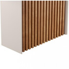 Mesa De Jantar 160cm Com Tampo De Vidro Base Ripada Cris Sone