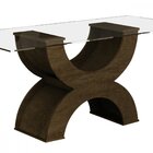 Mesa De Jantar 160cm Com Tampo De Vidro Olímpia New Leifer Mó