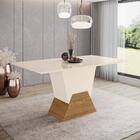 Mesa De Jantar 160cm Com Vidro Pampulha Multimóveis Cr5077 Of