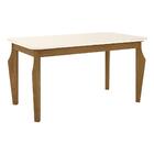 Mesa De Jantar 160cm Com Vidro Paola Multimóveis Cr5062 Natur