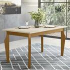 Mesa De Jantar 160cm Com Vidro Paola Multimóveis Cr5062 Natur