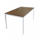 Mesa De Jantar 160cm Industrial  Branco/nogal