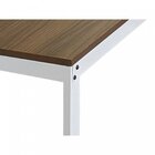 Mesa De Jantar 160cm Industrial  Branco/nogal